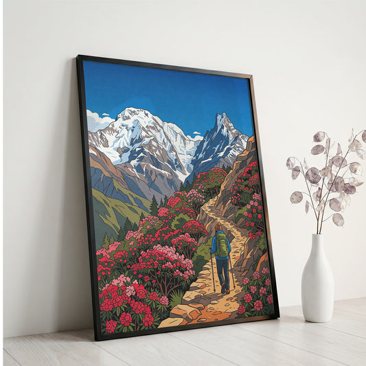 Chitwan National Park Travel Poster - Nepal Wildlife Print