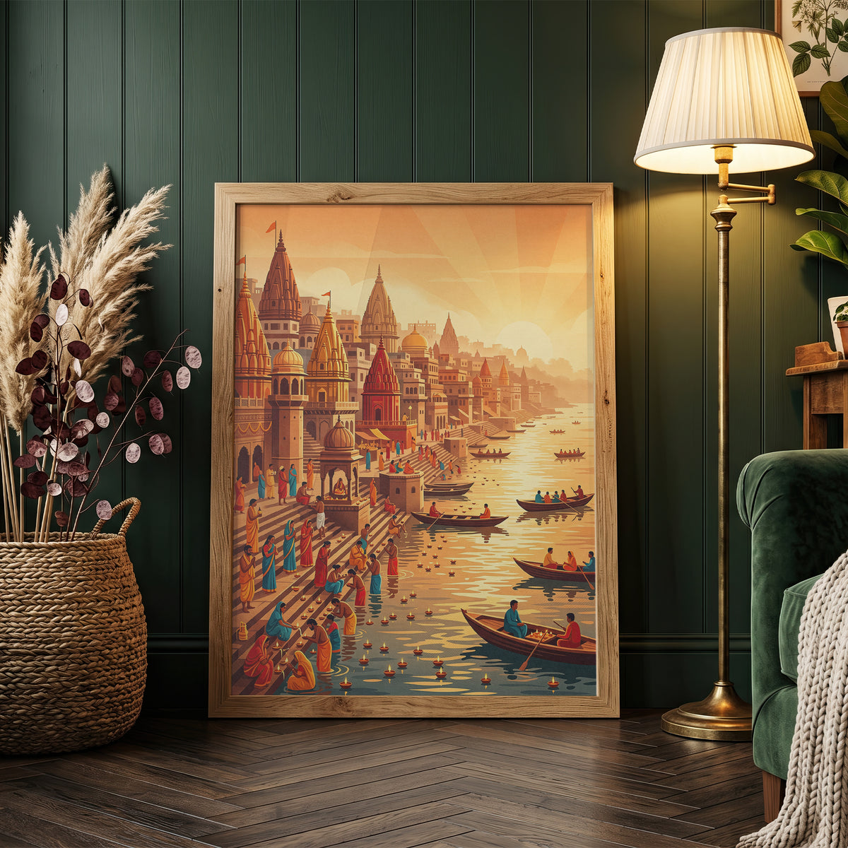 Pokhara Phewa Lake Travel Poster - Nepal Himalayas Wall Art