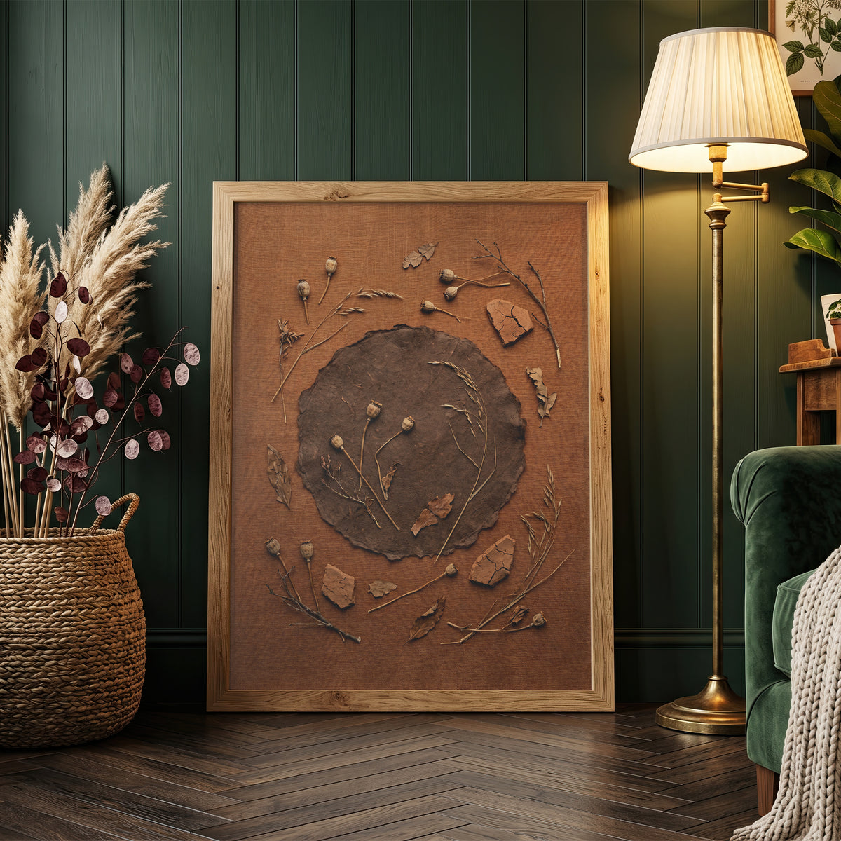 Wabi-Sabi Dried Botanical Art Print - Rustic Japandi