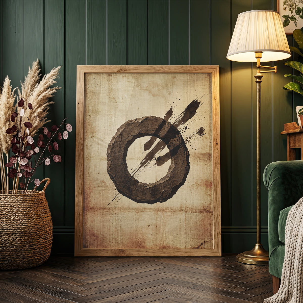 Zen Ensō Stone Circle Art Print - Japanese Calligraphy