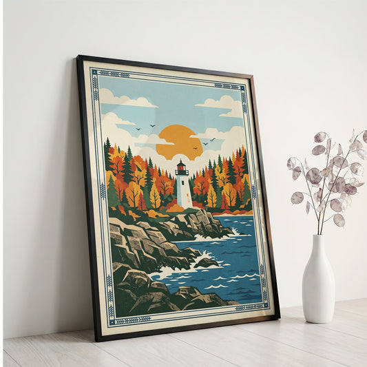 Acadia National Park Maine Lighthouse Art Print