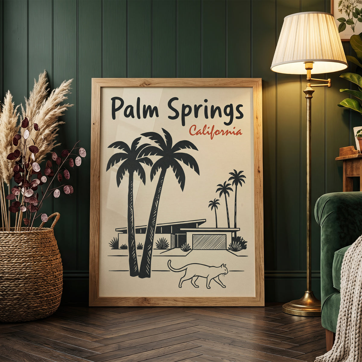 Palm Springs California Retro Travel Poster