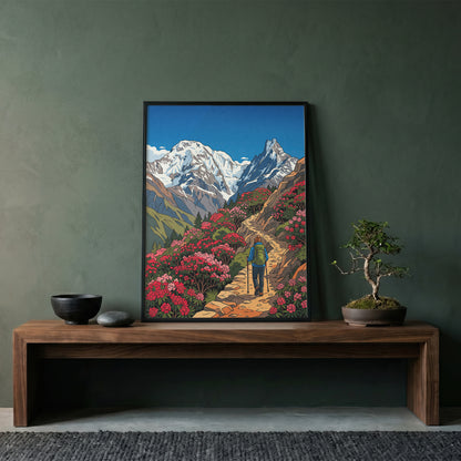Chitwan National Park Travel Poster - Nepal Wildlife Print