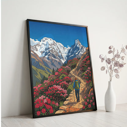 Chitwan National Park Travel Poster - Nepal Wildlife Print