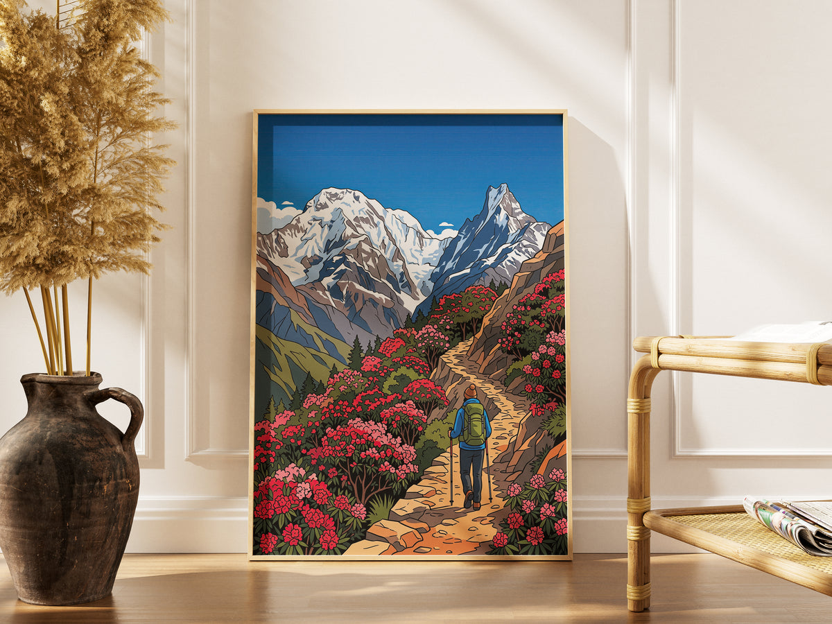 Chitwan National Park Travel Poster - Nepal Wildlife Print