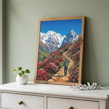 Chitwan National Park Travel Poster - Nepal Wildlife Print
