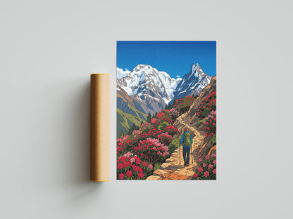 Chitwan National Park Travel Poster - Nepal Wildlife Print