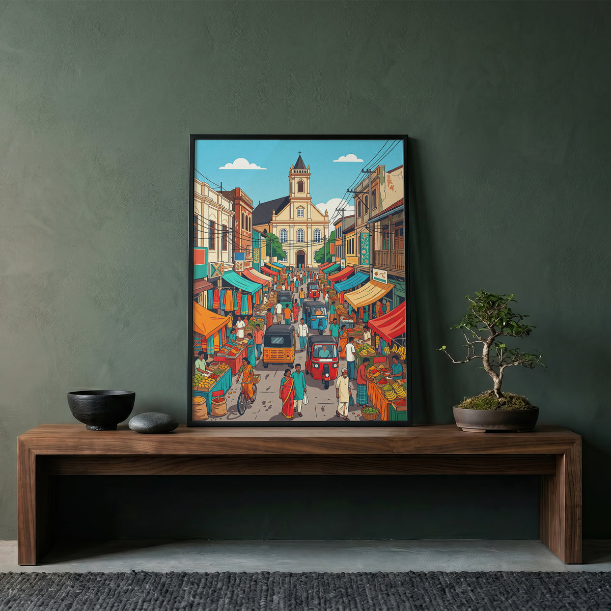 Kalpitiya Sri Lanka Coastal Travel Poster - Lagoon Beach Art