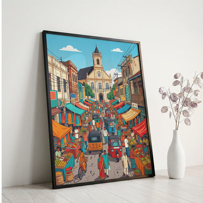 Kalpitiya Sri Lanka Coastal Travel Poster - Lagoon Beach Art