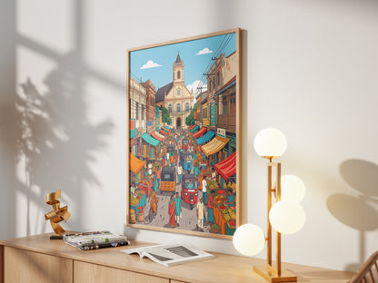 Kalpitiya Sri Lanka Coastal Travel Poster - Lagoon Beach Art