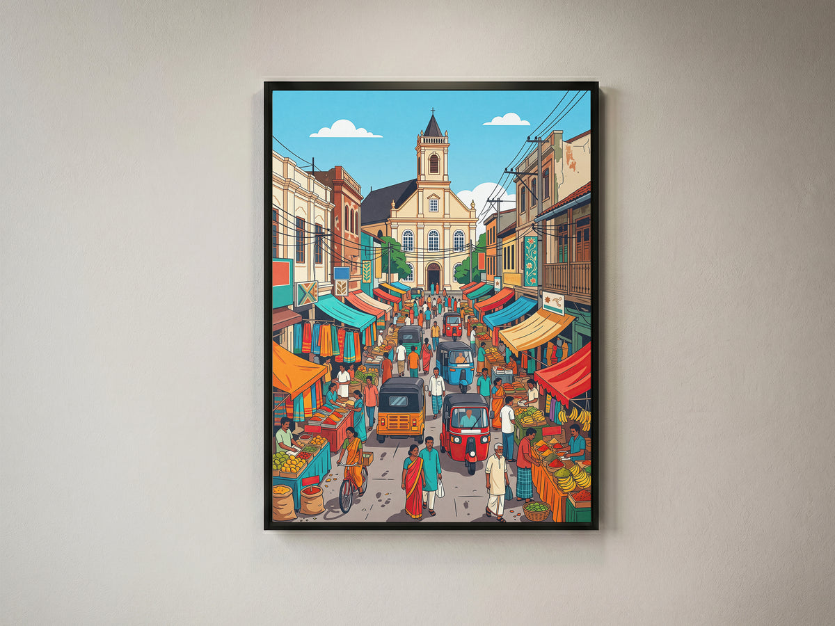 Kalpitiya Sri Lanka Coastal Travel Poster - Lagoon Beach Art
