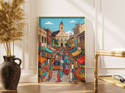 Kalpitiya Sri Lanka Coastal Travel Poster - Lagoon Beach Art