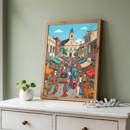 Kalpitiya Sri Lanka Coastal Travel Poster - Lagoon Beach Art