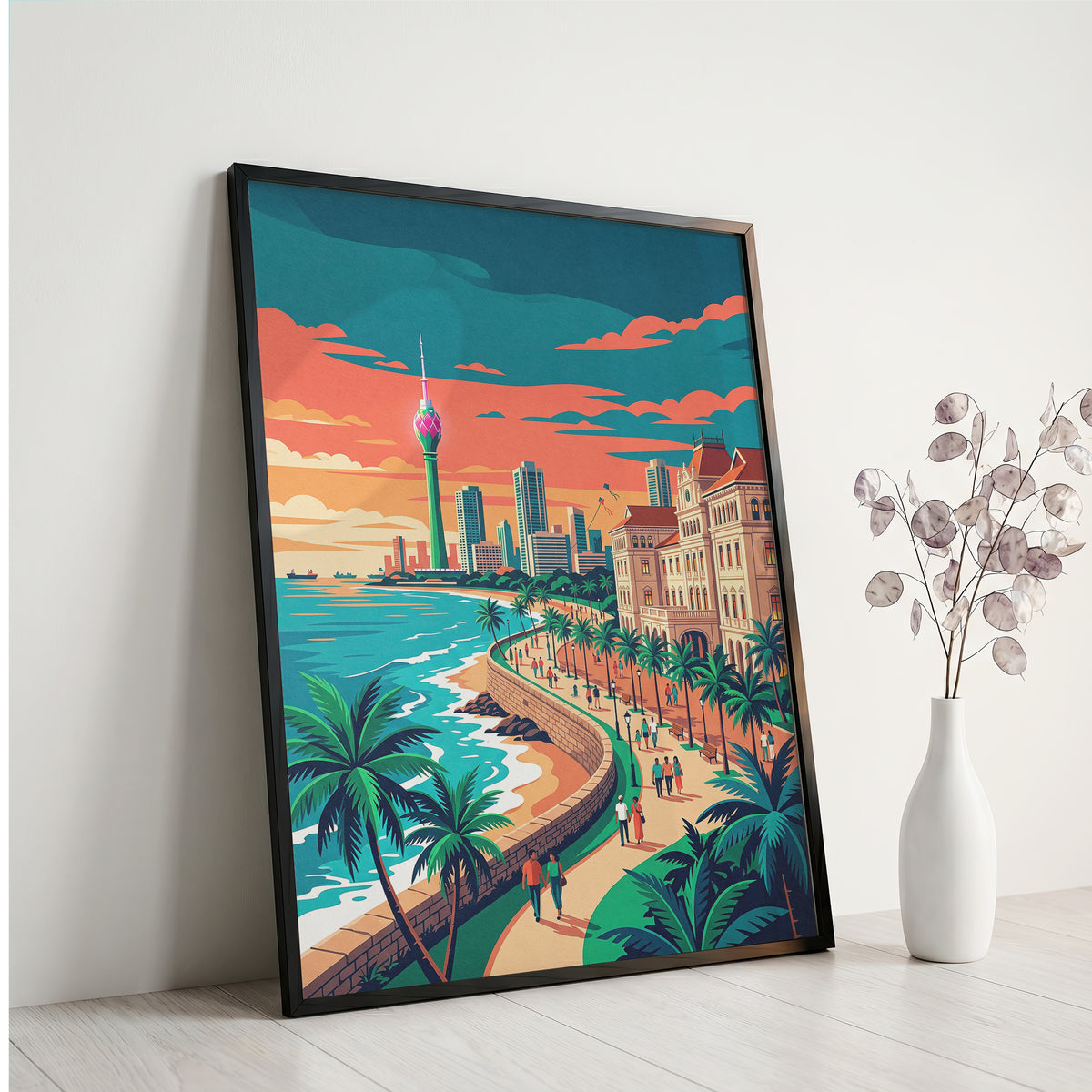 Jaffna Dutch Fort Travel Poster - Coastal Sri Lanka Wall Art