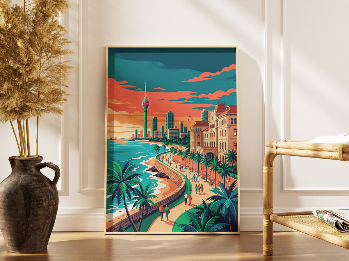 Jaffna Dutch Fort Travel Poster - Coastal Sri Lanka Wall Art