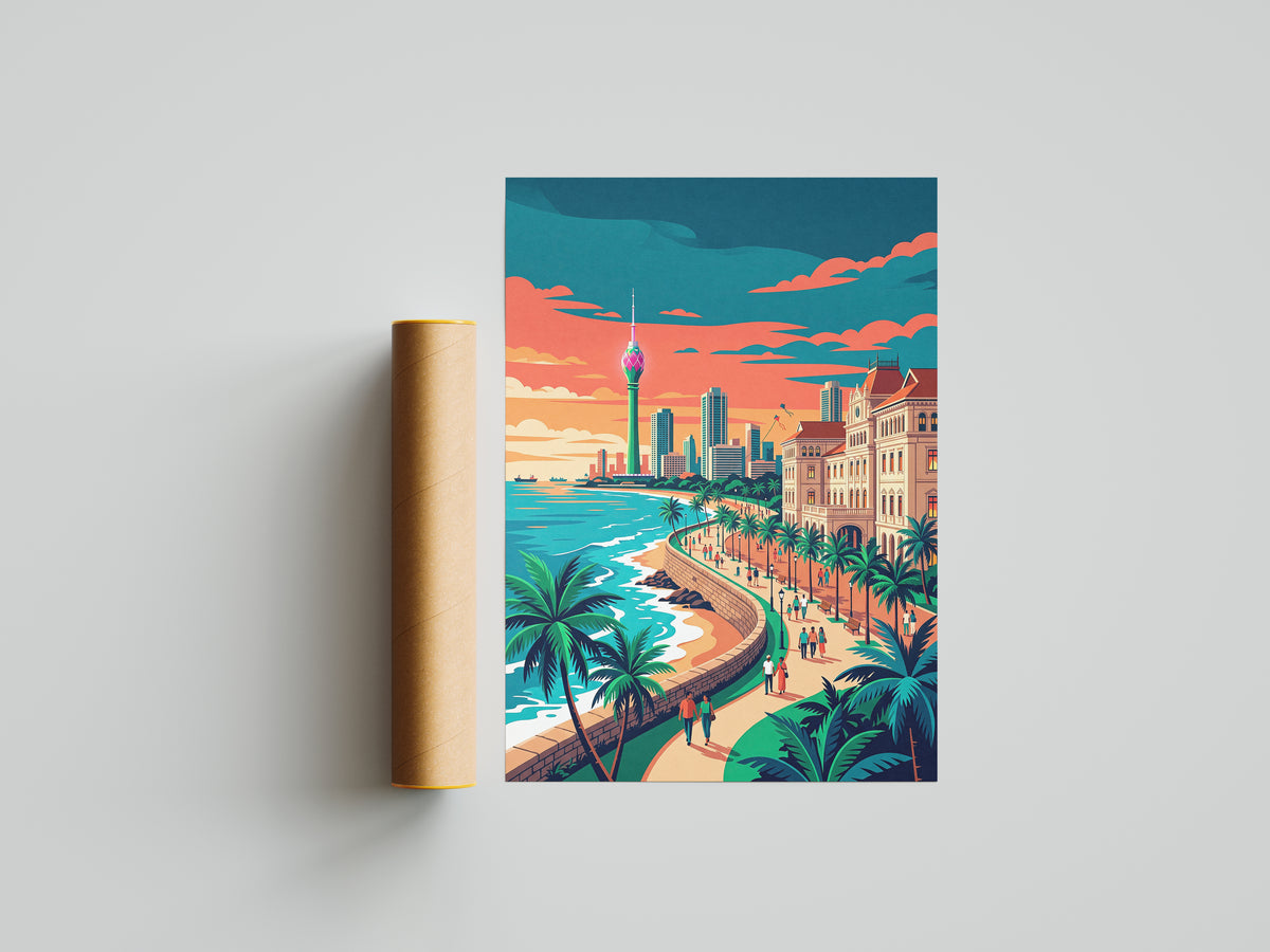 Jaffna Dutch Fort Travel Poster - Coastal Sri Lanka Wall Art