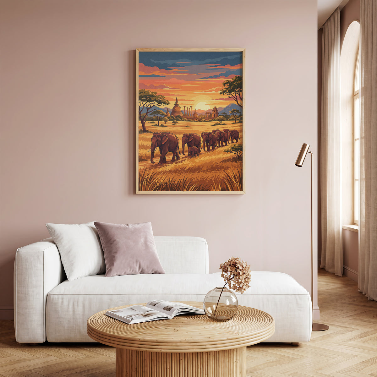 Yala National Park Safari Poster - Wild Elephants Wall Art