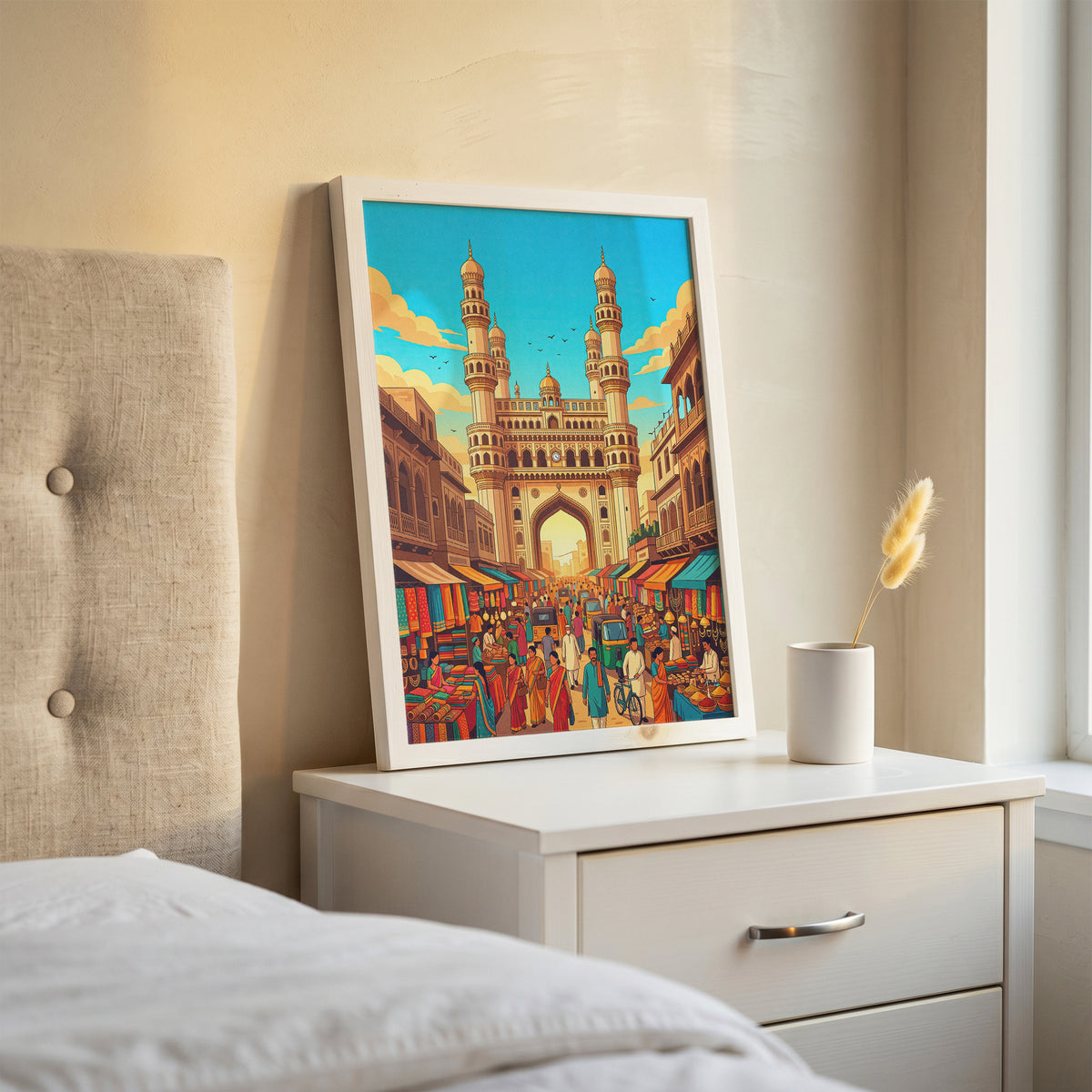 Jaipur Pink City Travel Poster - Hawa Mahal India Wall Art