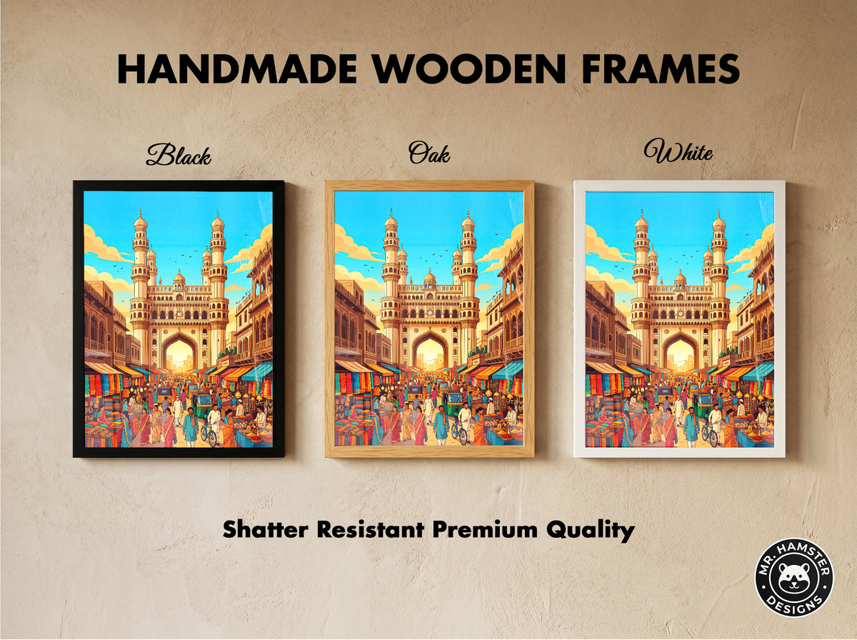 Jaipur Pink City Travel Poster - Hawa Mahal India Wall Art
