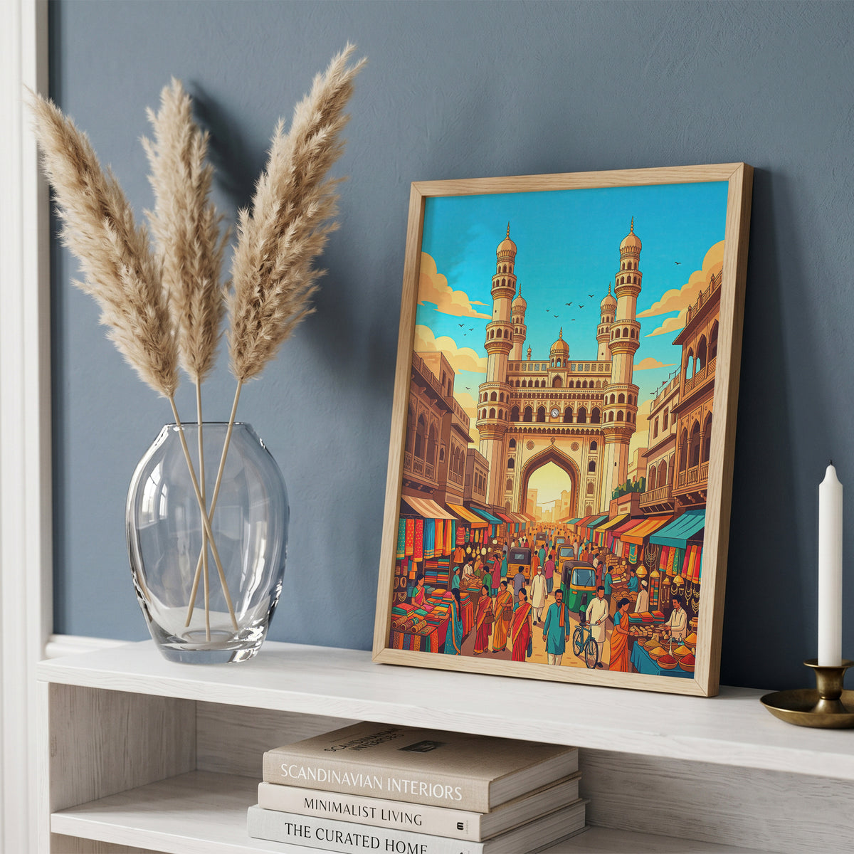 Jaipur Pink City Travel Poster - Hawa Mahal India Wall Art