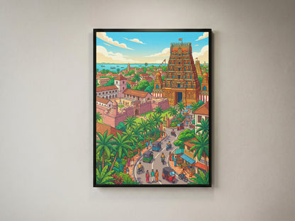 Yala Wildlife Sanctuary Poster - Sri Lanka Leopard Art Print