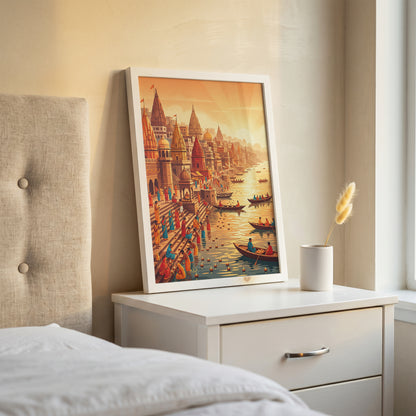 Pokhara Phewa Lake Travel Poster - Nepal Himalayas Wall Art