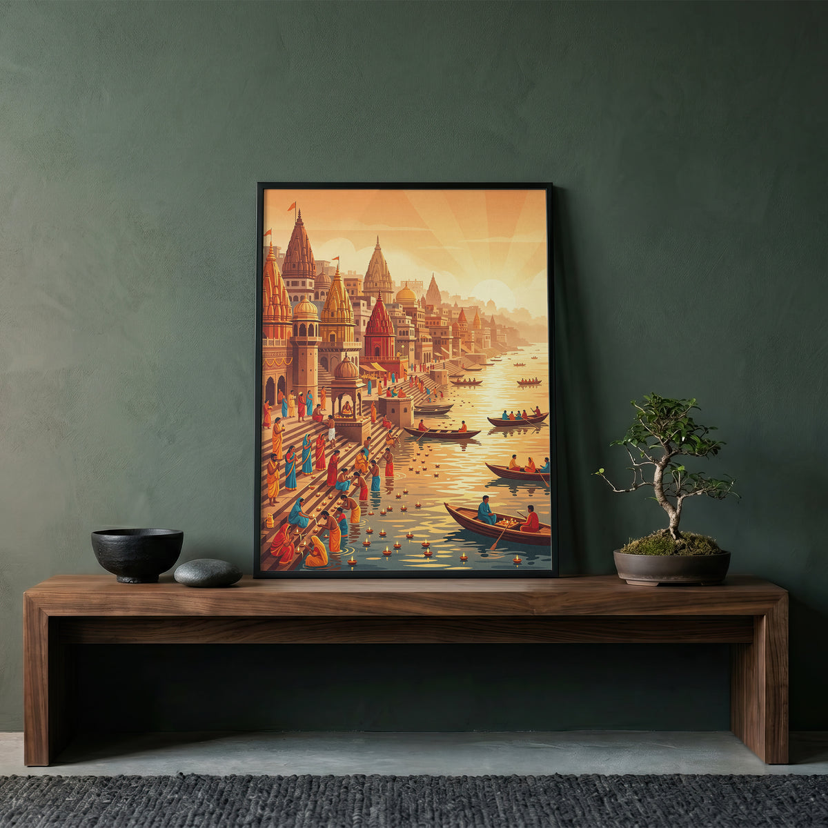 Pokhara Phewa Lake Travel Poster - Nepal Himalayas Wall Art