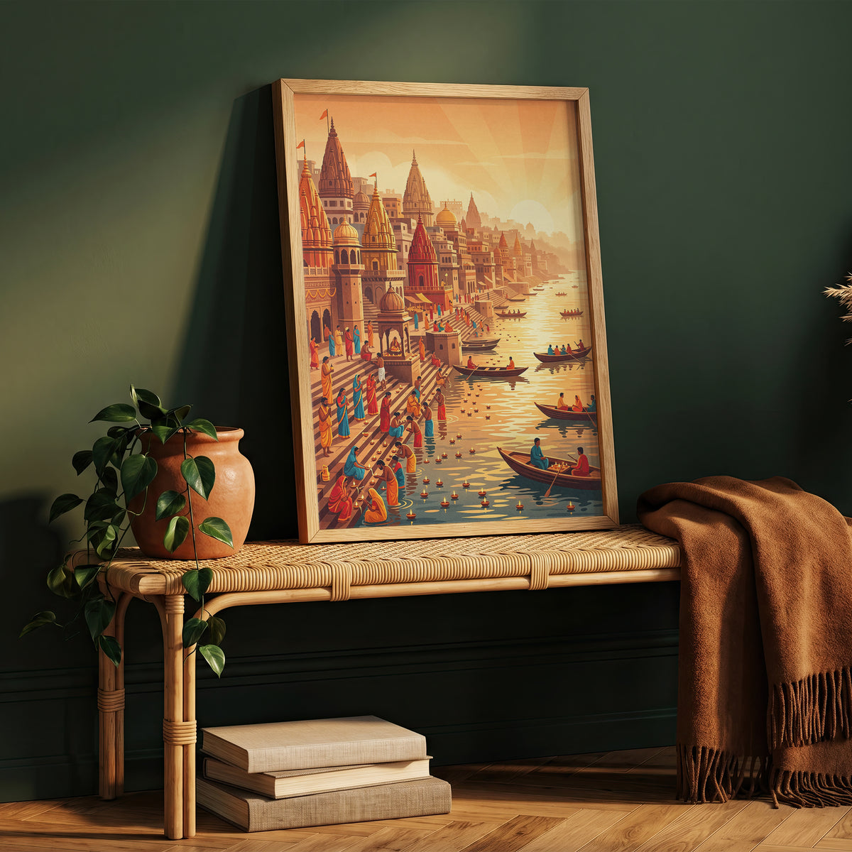 Pokhara Phewa Lake Travel Poster - Nepal Himalayas Wall Art