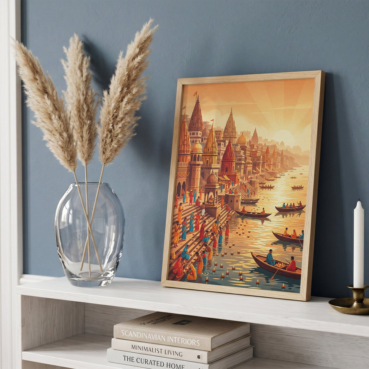 Pokhara Phewa Lake Travel Poster - Nepal Himalayas Wall Art