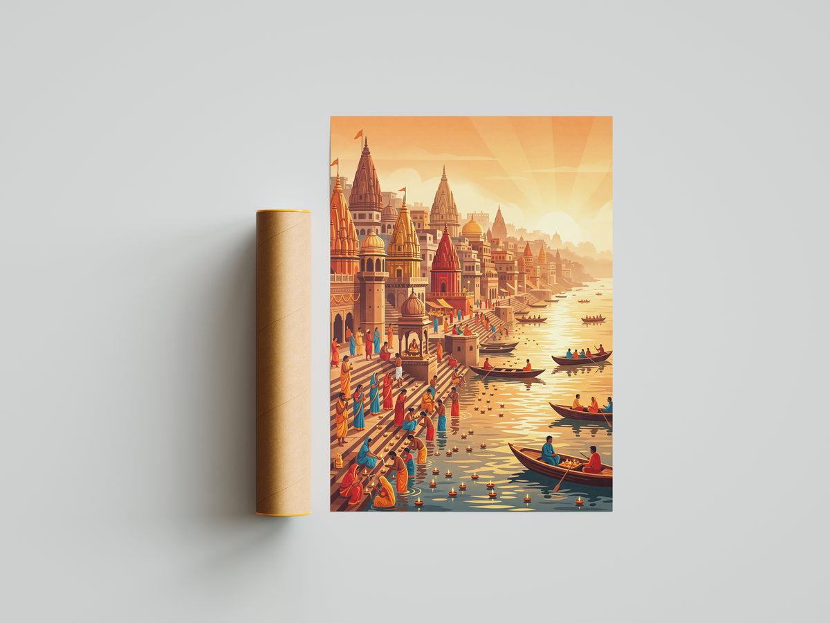 Pokhara Phewa Lake Travel Poster - Nepal Himalayas Wall Art