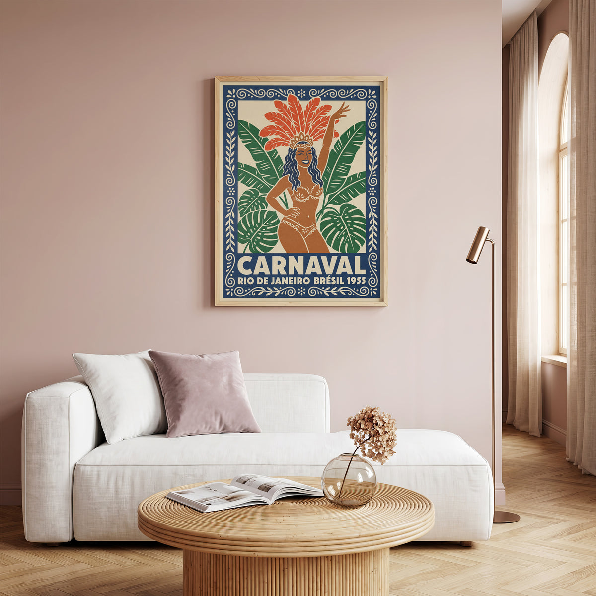 Rio De Janeiro Carnaval Vintage Travel Poster Wall Art Print