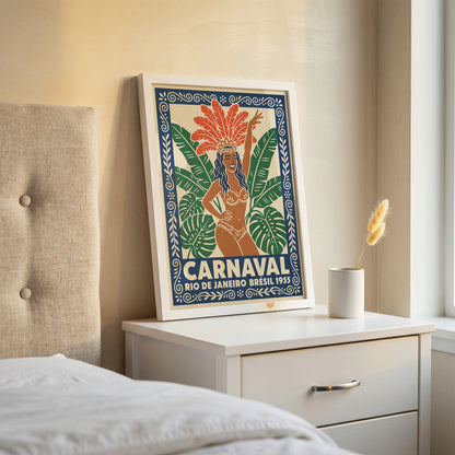 Rio De Janeiro Carnaval Vintage Travel Poster Wall Art Print