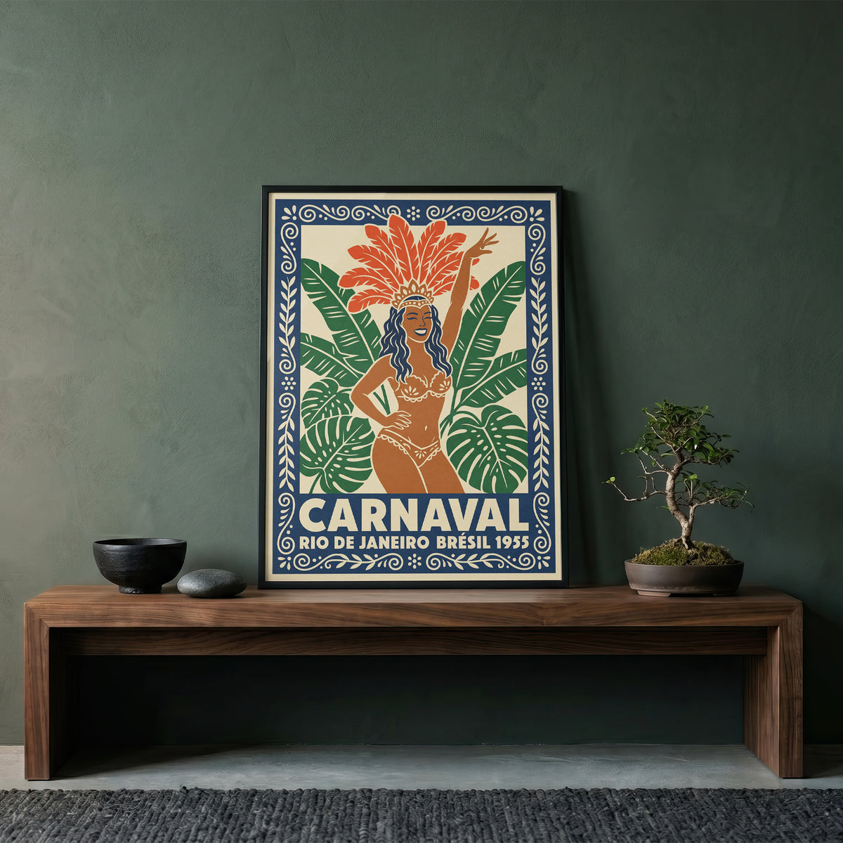 Rio De Janeiro Carnaval Vintage Travel Poster Wall Art Print