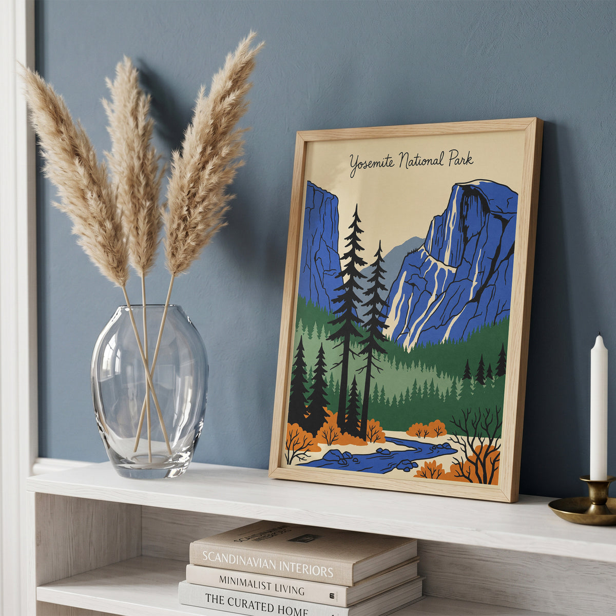 Yosemite National Park Retro Vintage Travel Poster Wall Art Print