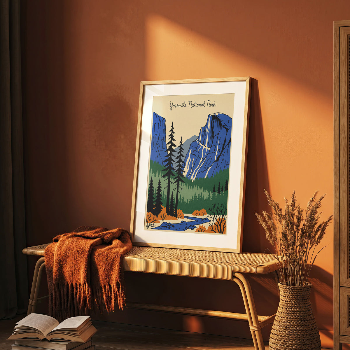 Yosemite National Park Retro Vintage Travel Poster Wall Art Print
