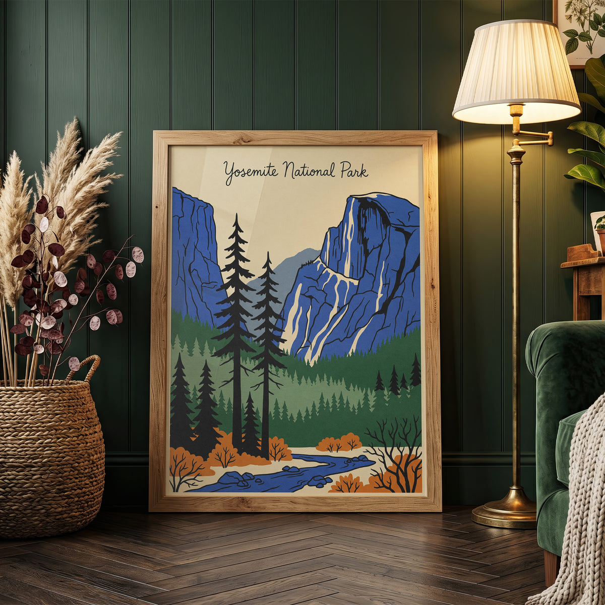 Yosemite National Park Retro Vintage Travel Poster Wall Art Print