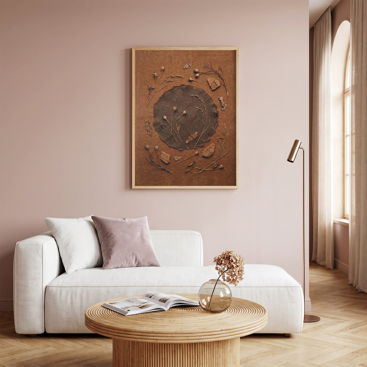 Wabi-Sabi Dried Botanical Art Print - Rustic Japandi