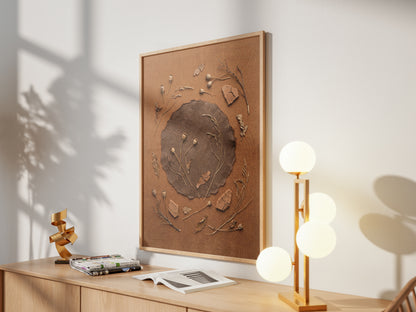 Wabi-Sabi Dried Botanical Art Print - Rustic Japandi