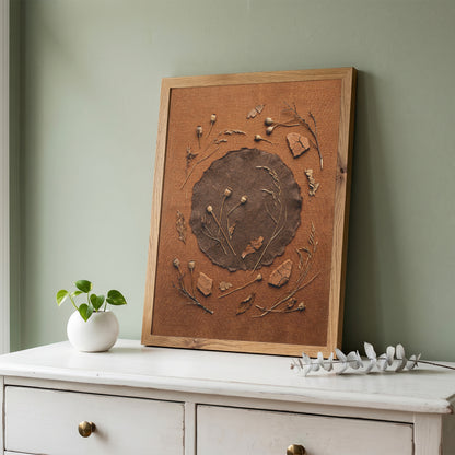 Wabi-Sabi Dried Botanical Art Print - Rustic Japandi