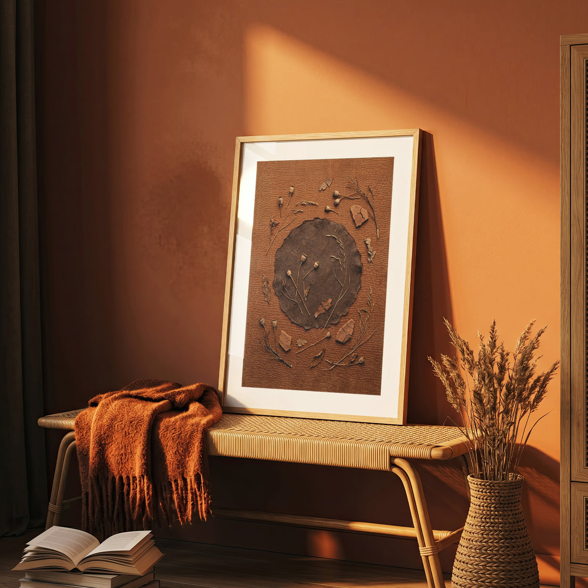 Wabi-Sabi Dried Botanical Art Print - Rustic Japandi