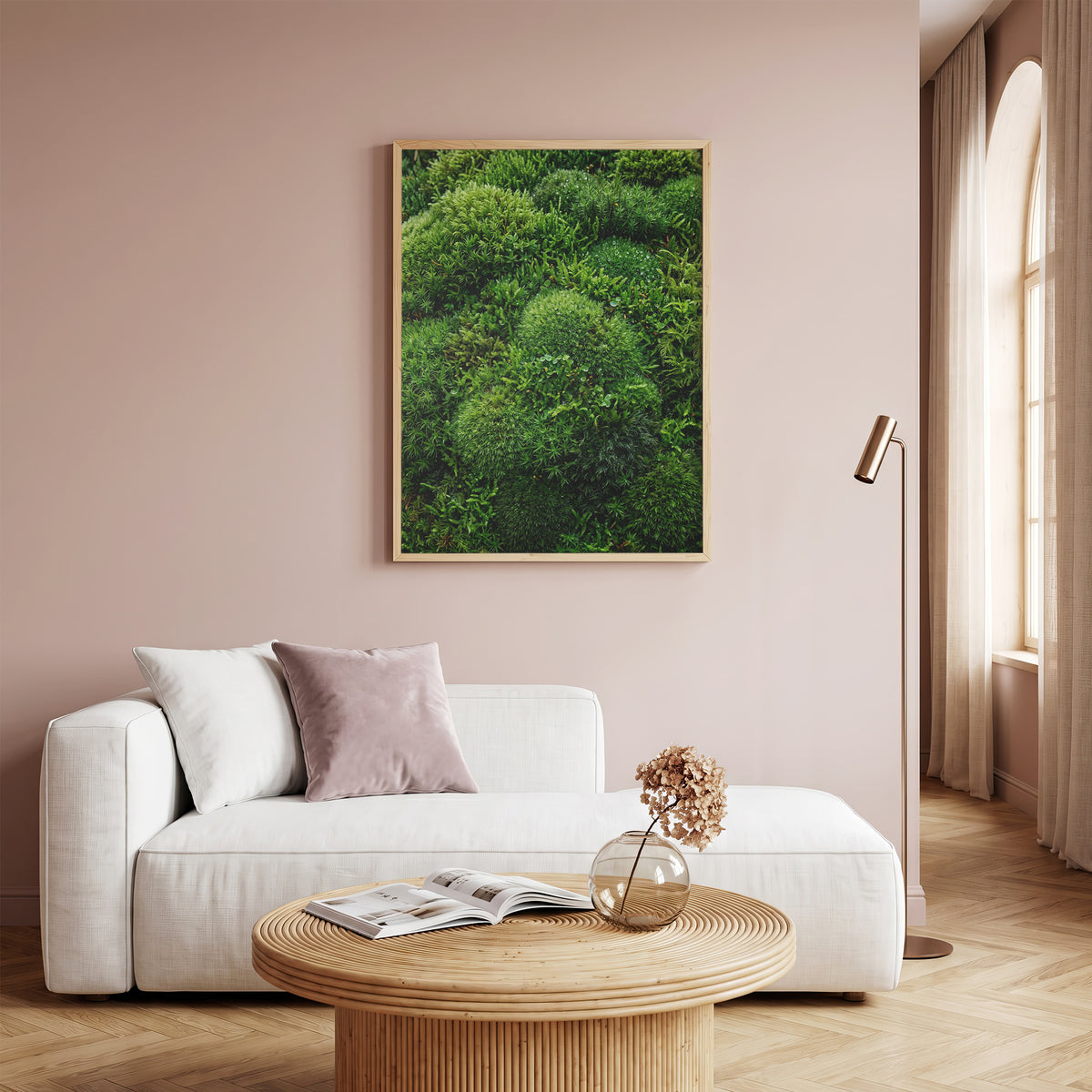 Lush Green Living Moss Art Print - Biophilic Nature