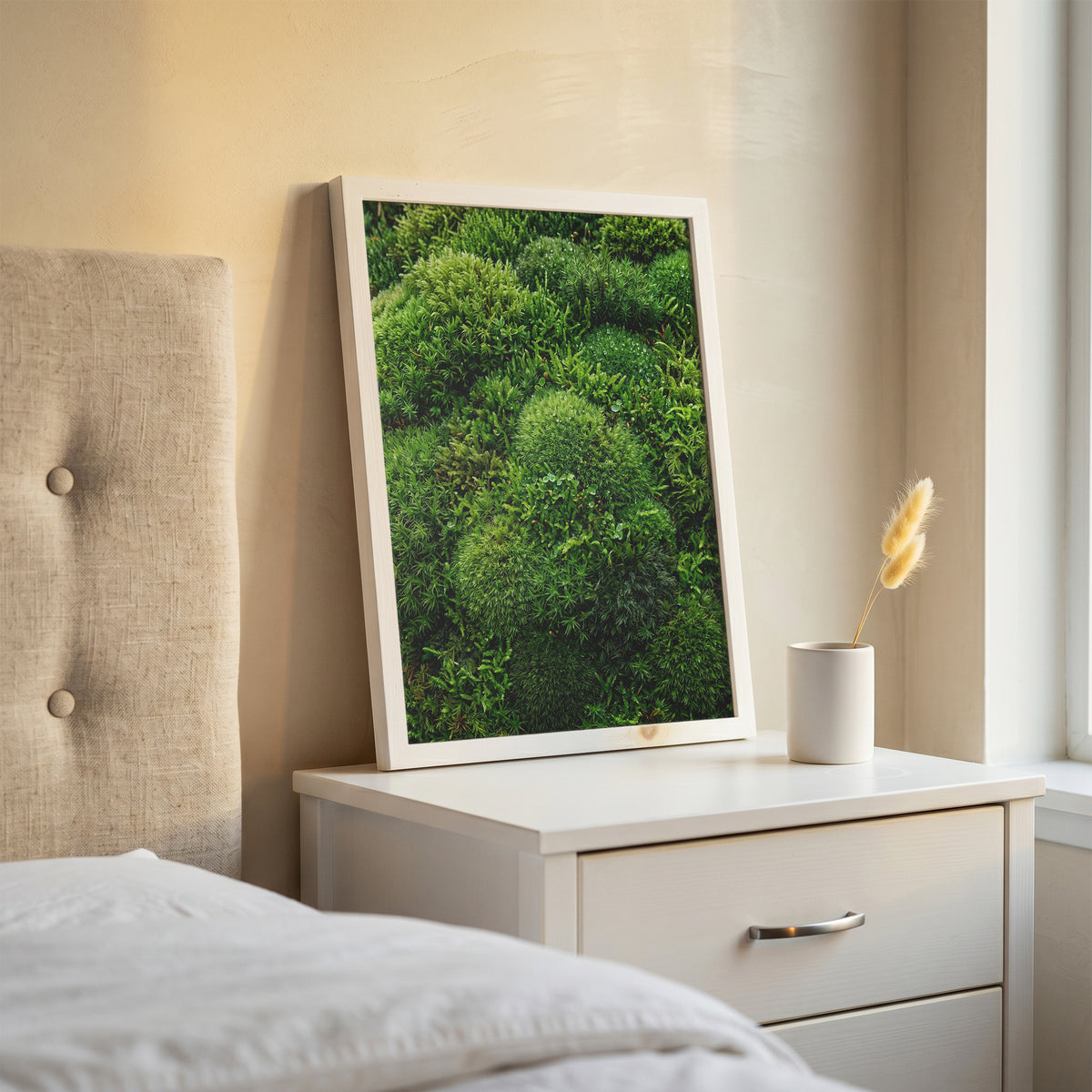 Lush Green Living Moss Art Print - Biophilic Nature