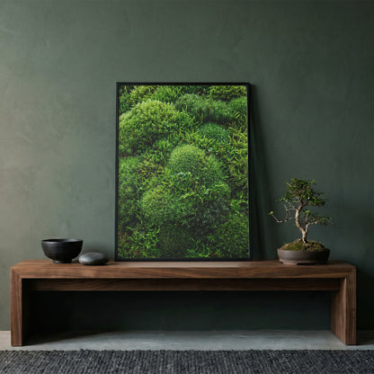 Lush Green Living Moss Art Print - Biophilic Nature