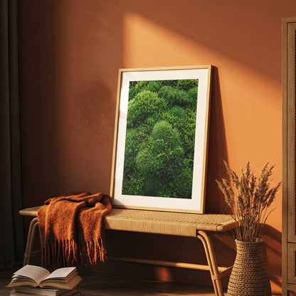 Lush Green Living Moss Art Print - Biophilic Nature