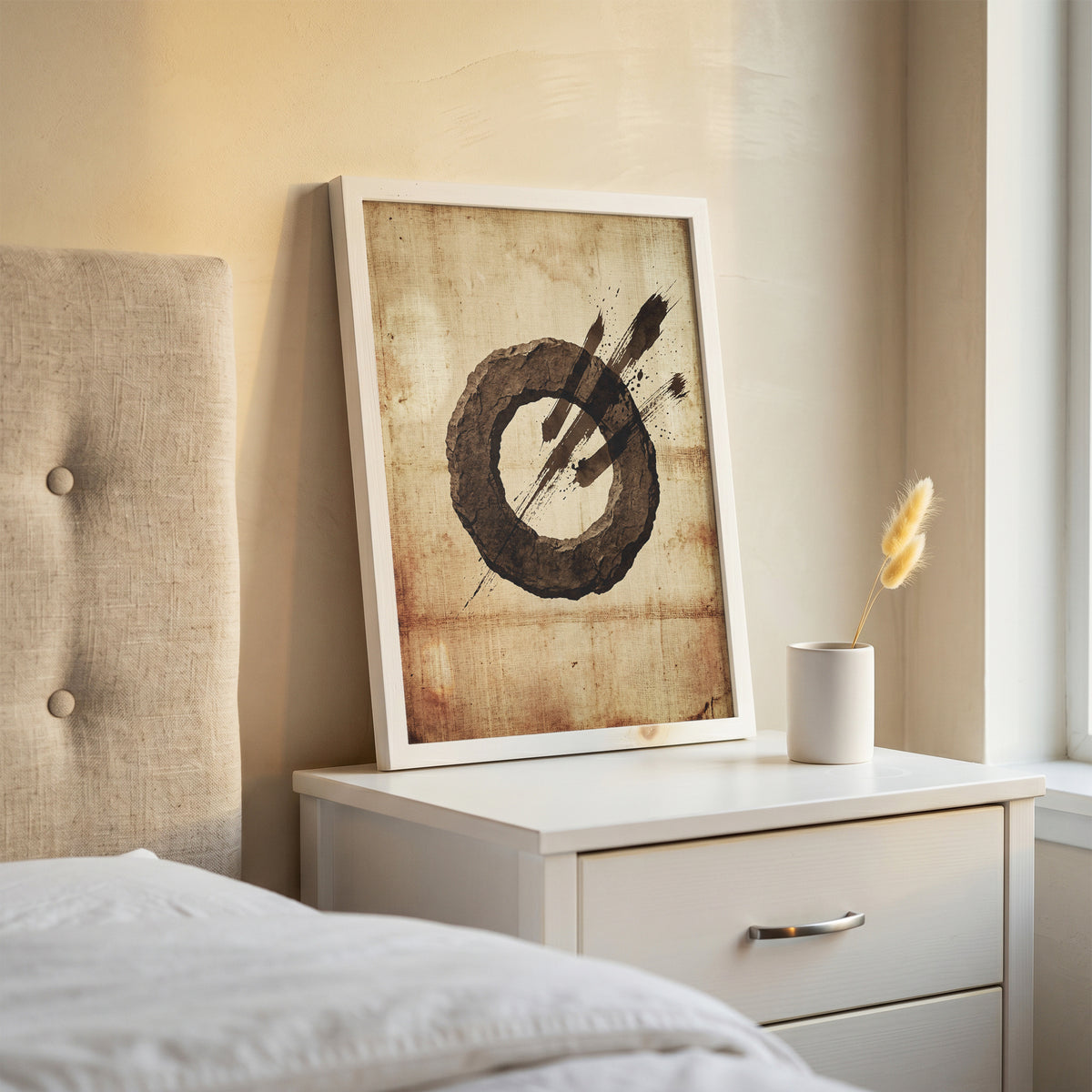 Zen Ensō Stone Circle Art Print - Japanese Calligraphy