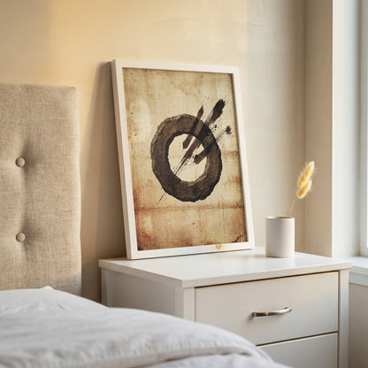 Zen Ensō Stone Circle Art Print - Japanese Calligraphy