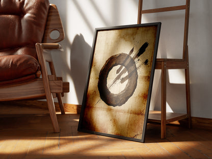 Zen Ensō Stone Circle Art Print - Japanese Calligraphy