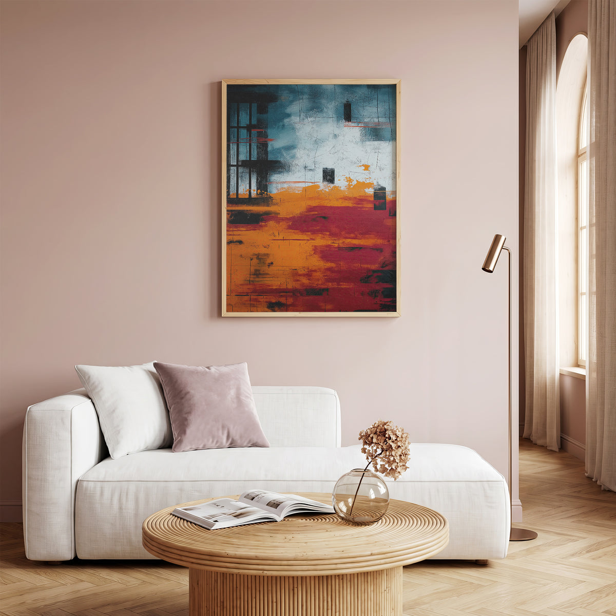 Bold Abstract Expressionist Palette Knife Art Print