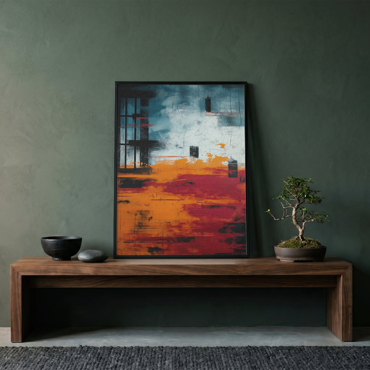 Bold Abstract Expressionist Palette Knife Art Print
