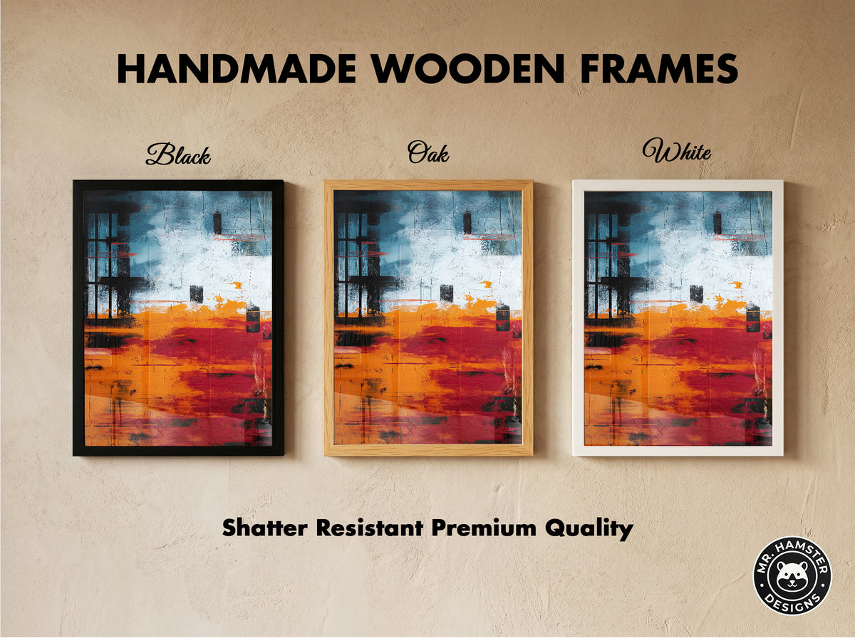 Bold Abstract Expressionist Palette Knife Art Print